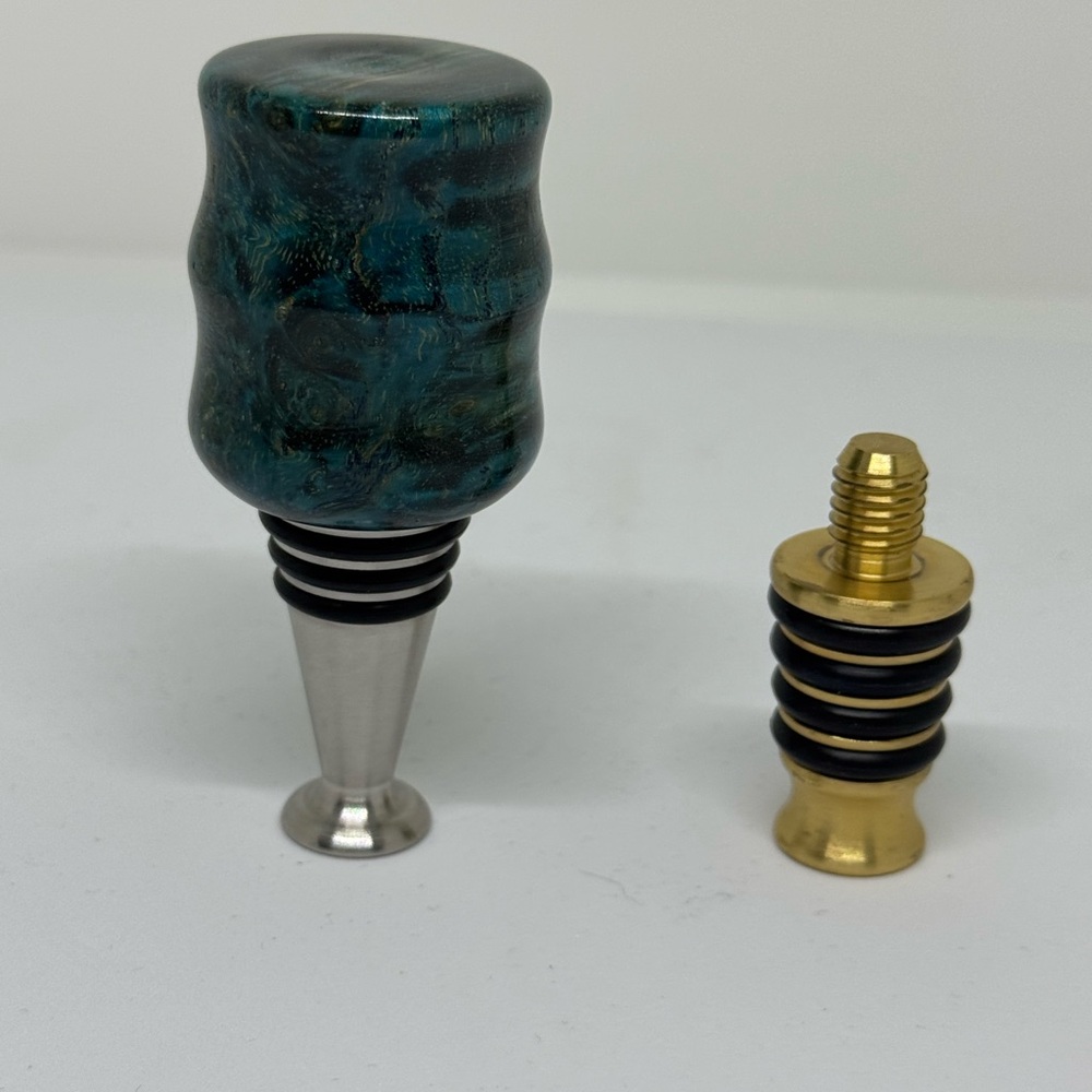 Teal and green Wine or Whiskey stopper
